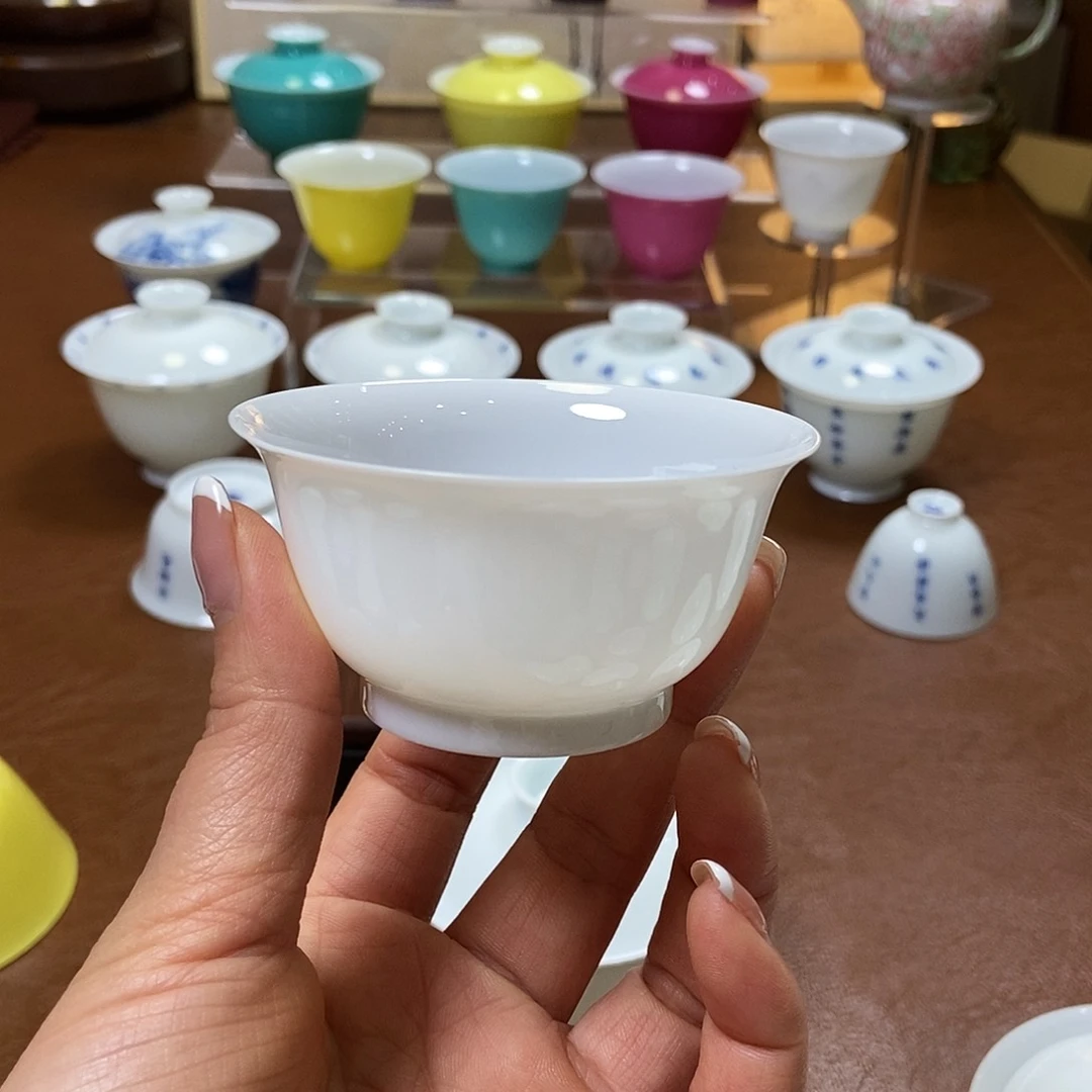 ?脱胎瓷高温手工超薄胎瓷主人杯