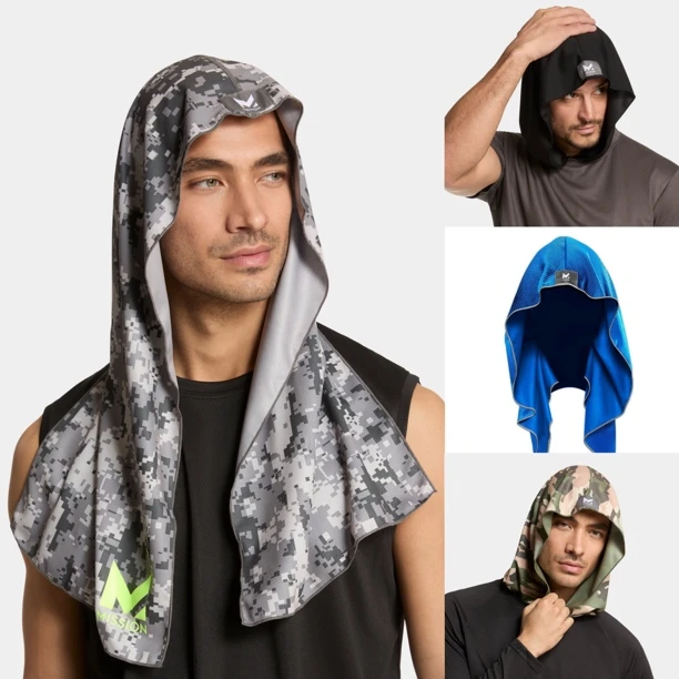 外贸男女通用冷感透气防晒头巾速干印花户外运动防紫线套头1573