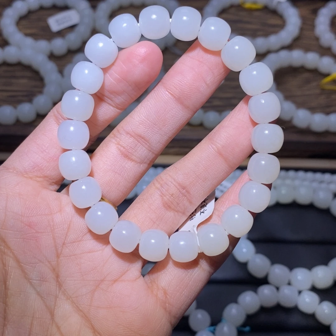 和田玉未镶嵌手链10m老型