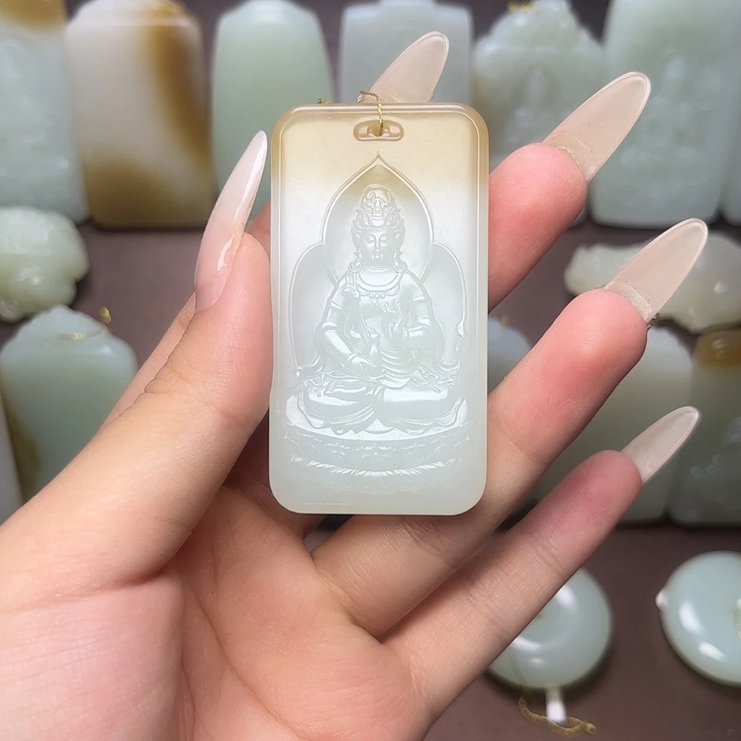 和田玉未镶嵌颈饰水*哥