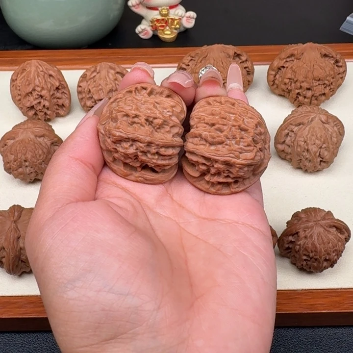 吊坠文玩核桃全品白狮子39