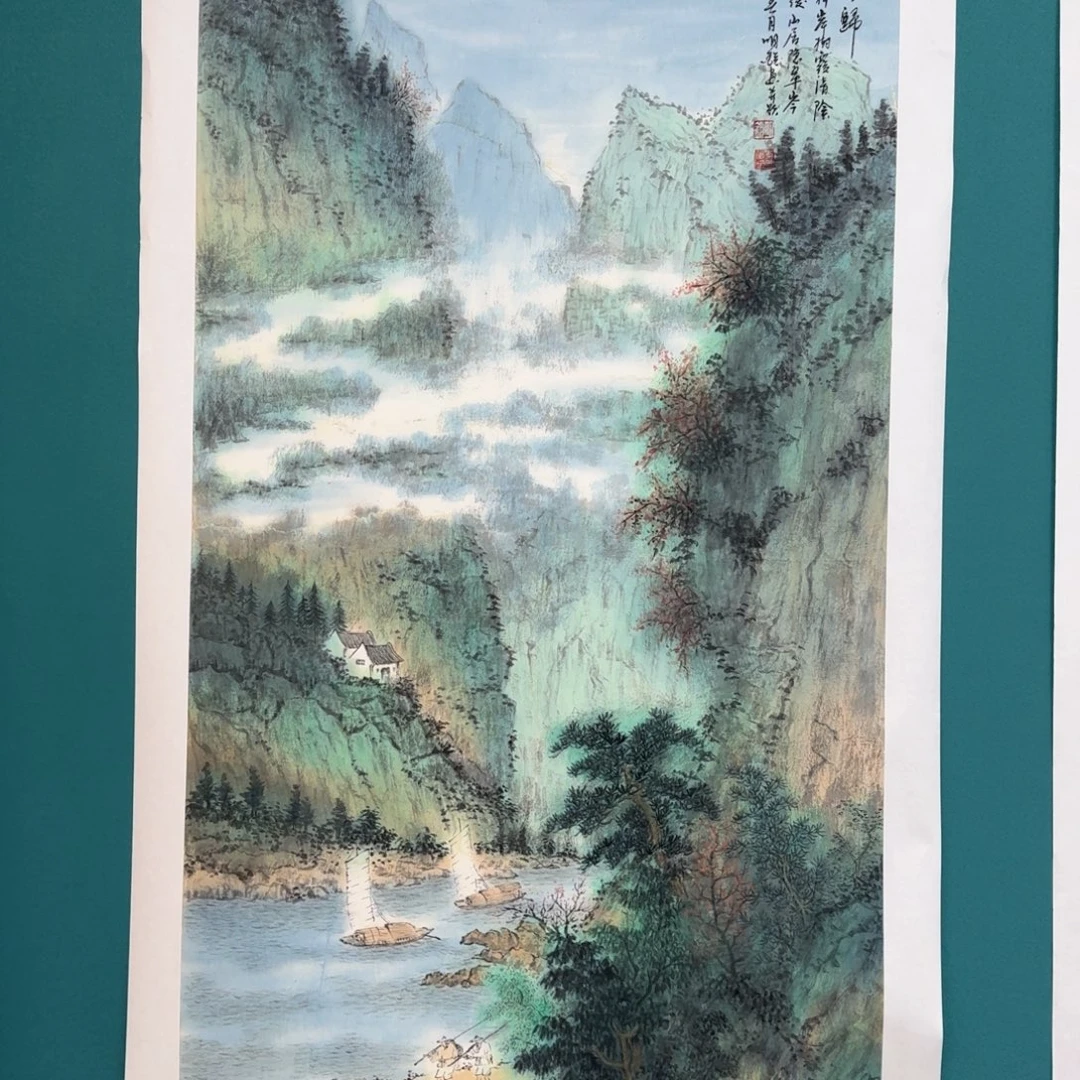 国画国画作品山水花鸟纯手绘