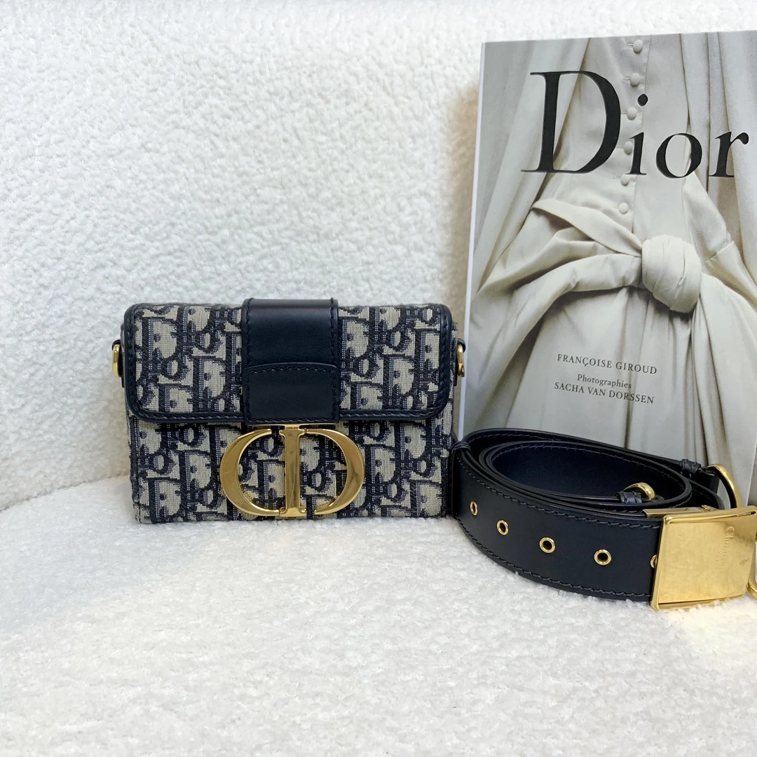 99新 DIOR/迪奥 壹臻/老花刺绣蒙田box包/80899746