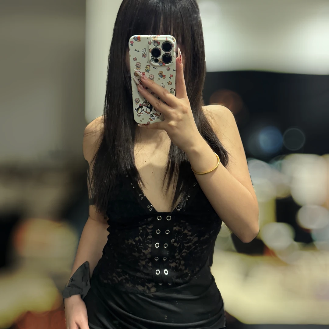 燎原岛【缪斯女神】大码辣妹连衣裙裙子蕾丝挂脖长裙性感包臀显瘦