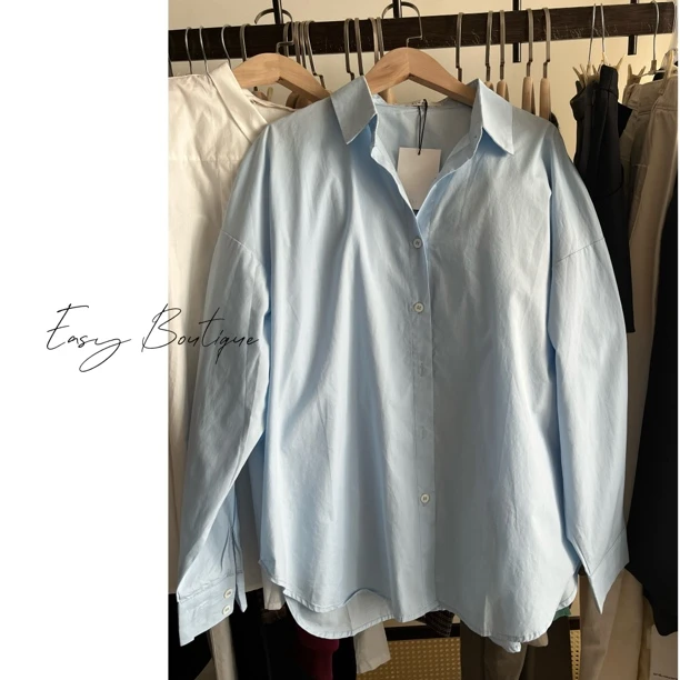 No退换（大头杂货）Aloha春日蓝简约衬衫