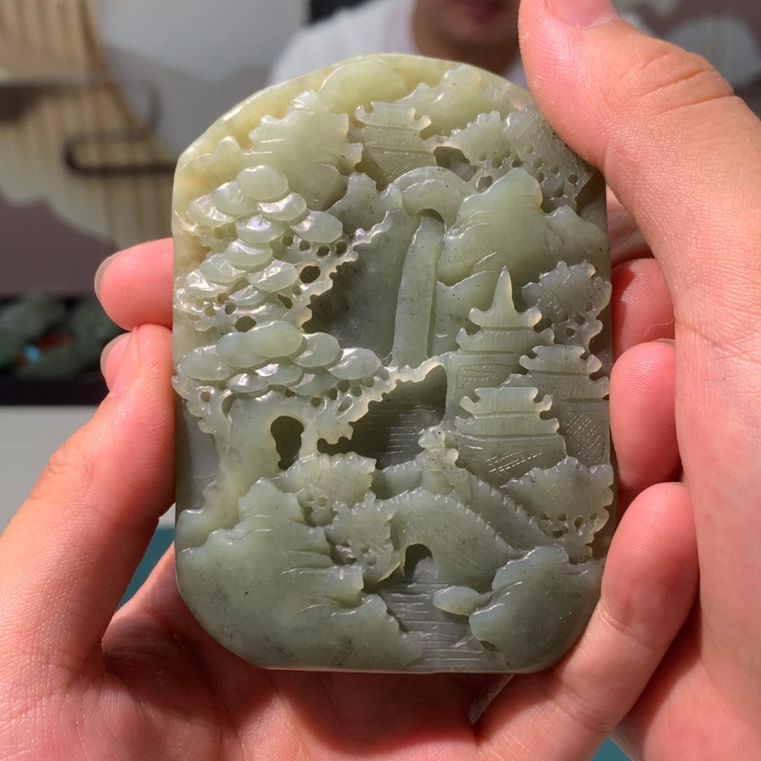 和田玉未镶嵌挂件