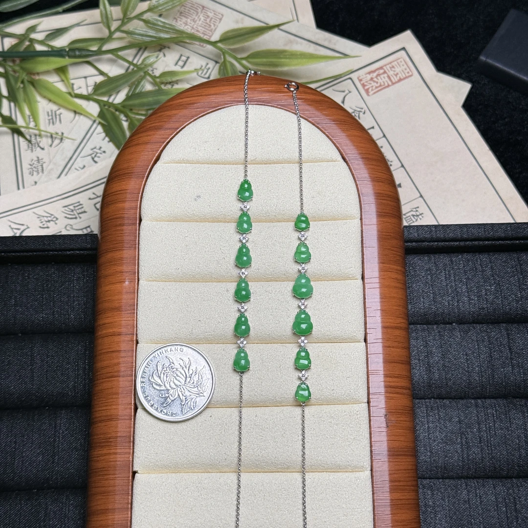 思懿珠宝  18K翡翠手链-13800-1-YC-多样性发一