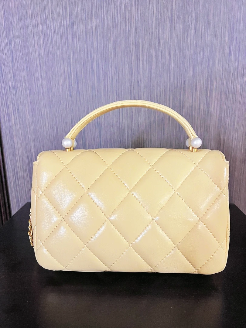 2545小鸡黄色珍珠包包时尚百搭新款爆款女包单肩斜挎链条包