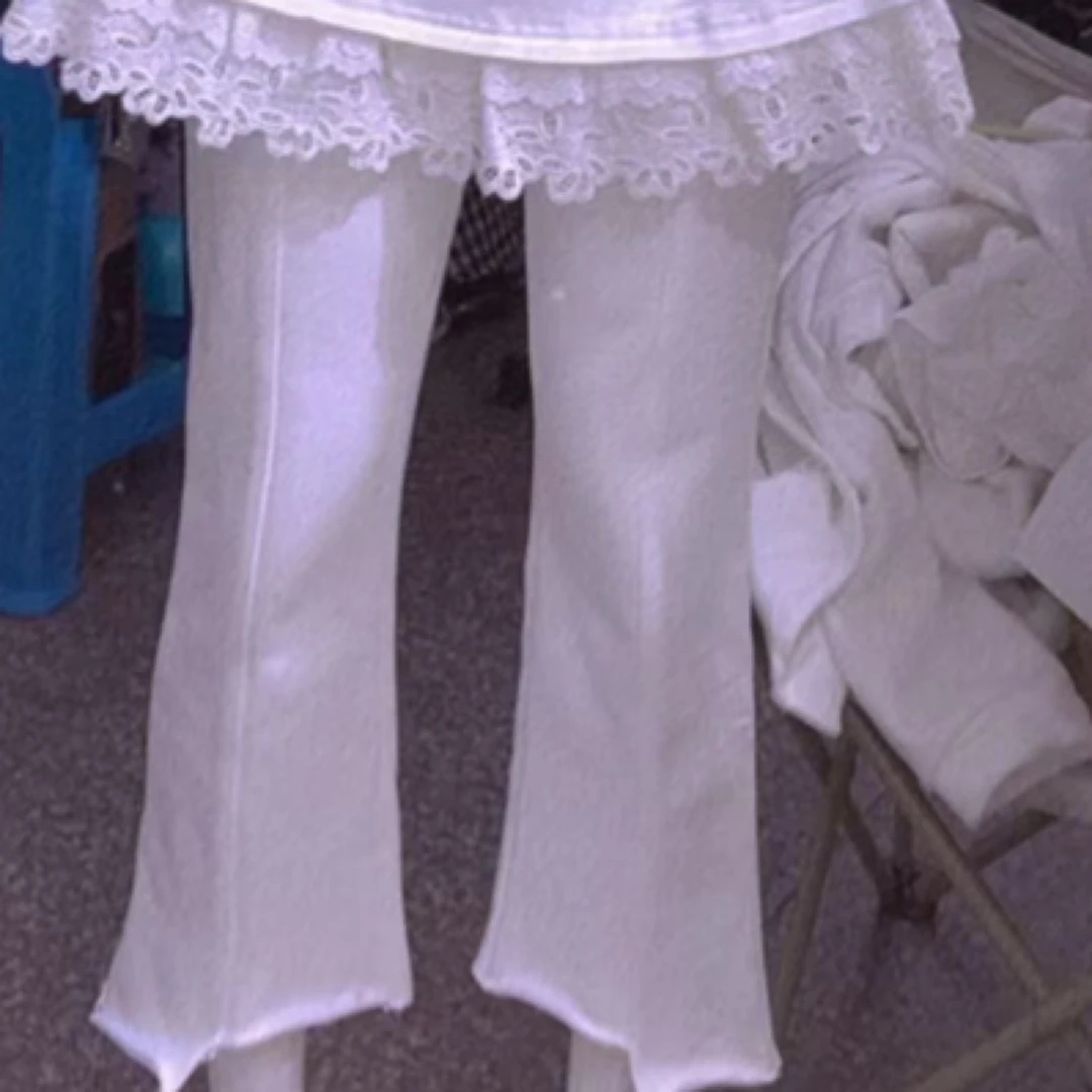 洋气毛圈九分微喇裤休闲