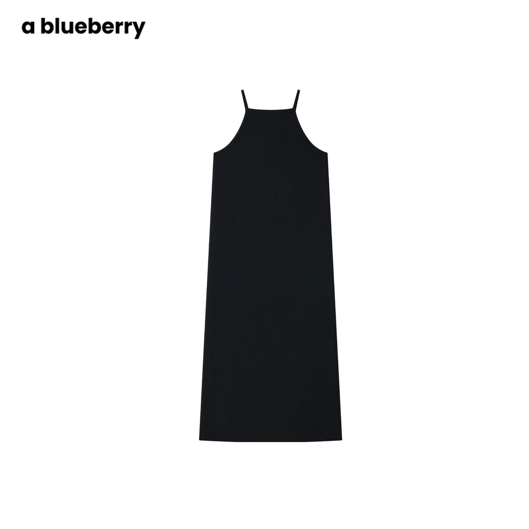 a blueberry撞色领连衣裙BA03