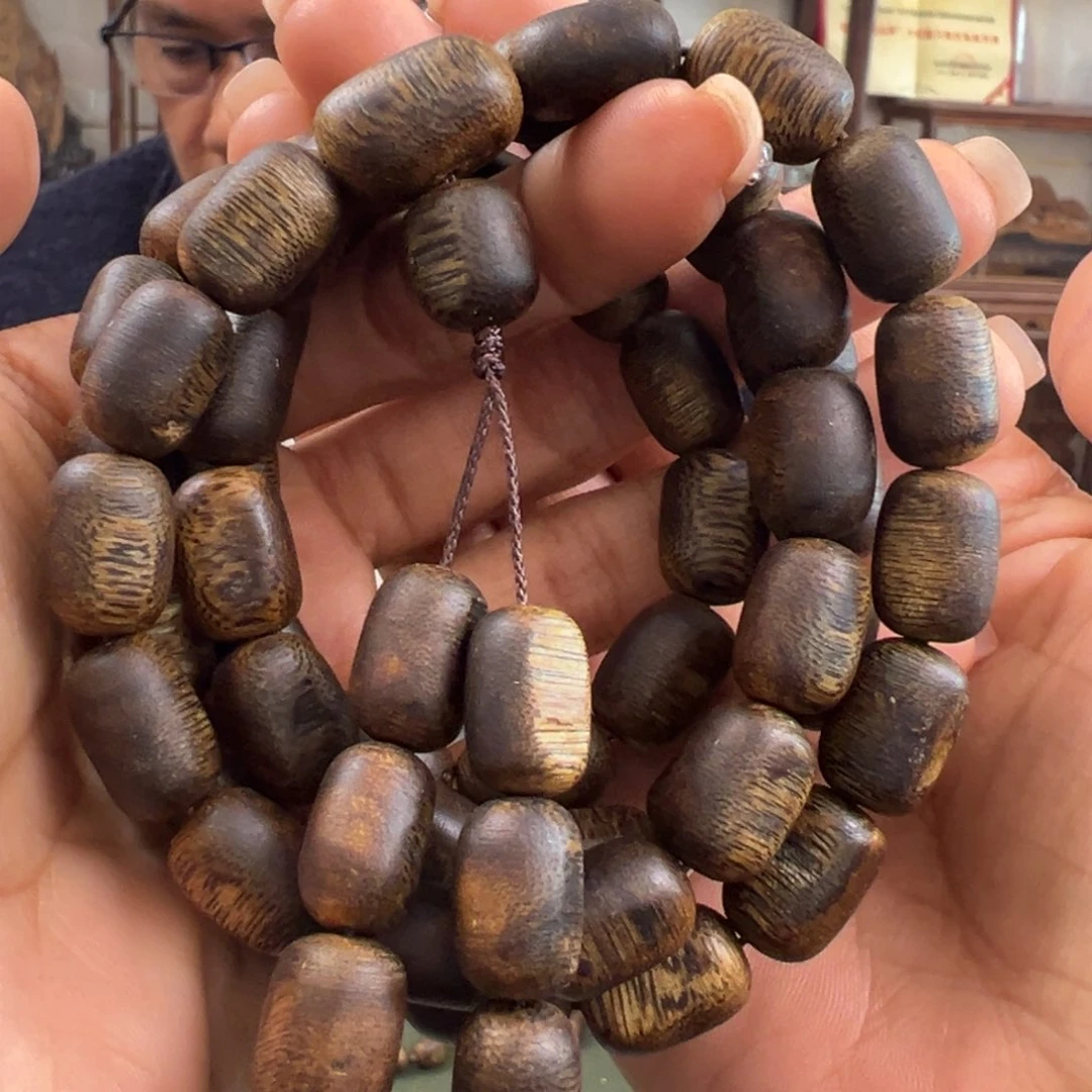 沉香手串海南流油王留疤沉水浮卡1.0/47g+