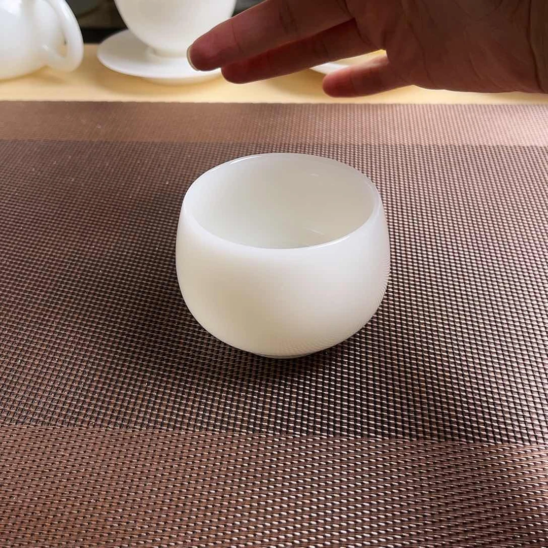 瓷片精品翡翠玉瓷主人杯100cc