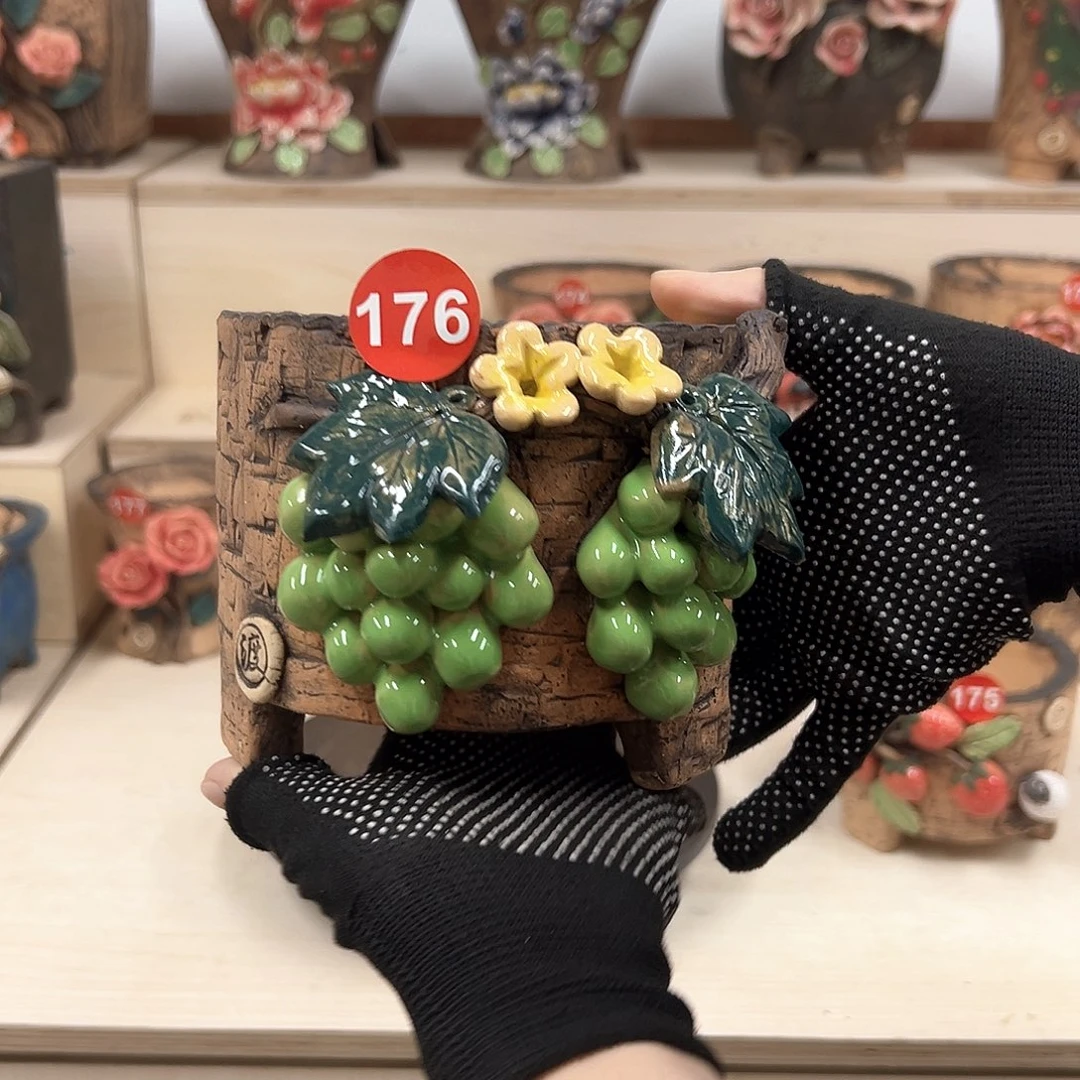 紫砂花盆176号内口11.5外高12