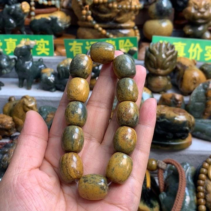 岫岩河磨玉（透闪石质玉）手把件未镶嵌^*^