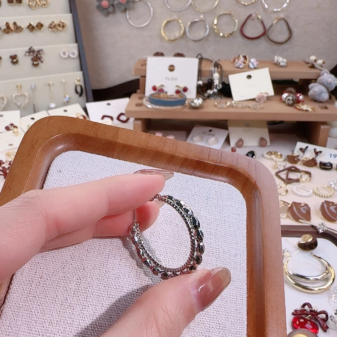 仿珍珠铜合金925银耳圈