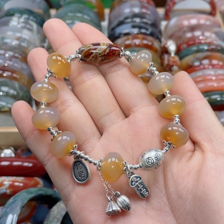 【闪购商品】玛瑙/玉髓手链未镶嵌平**乐