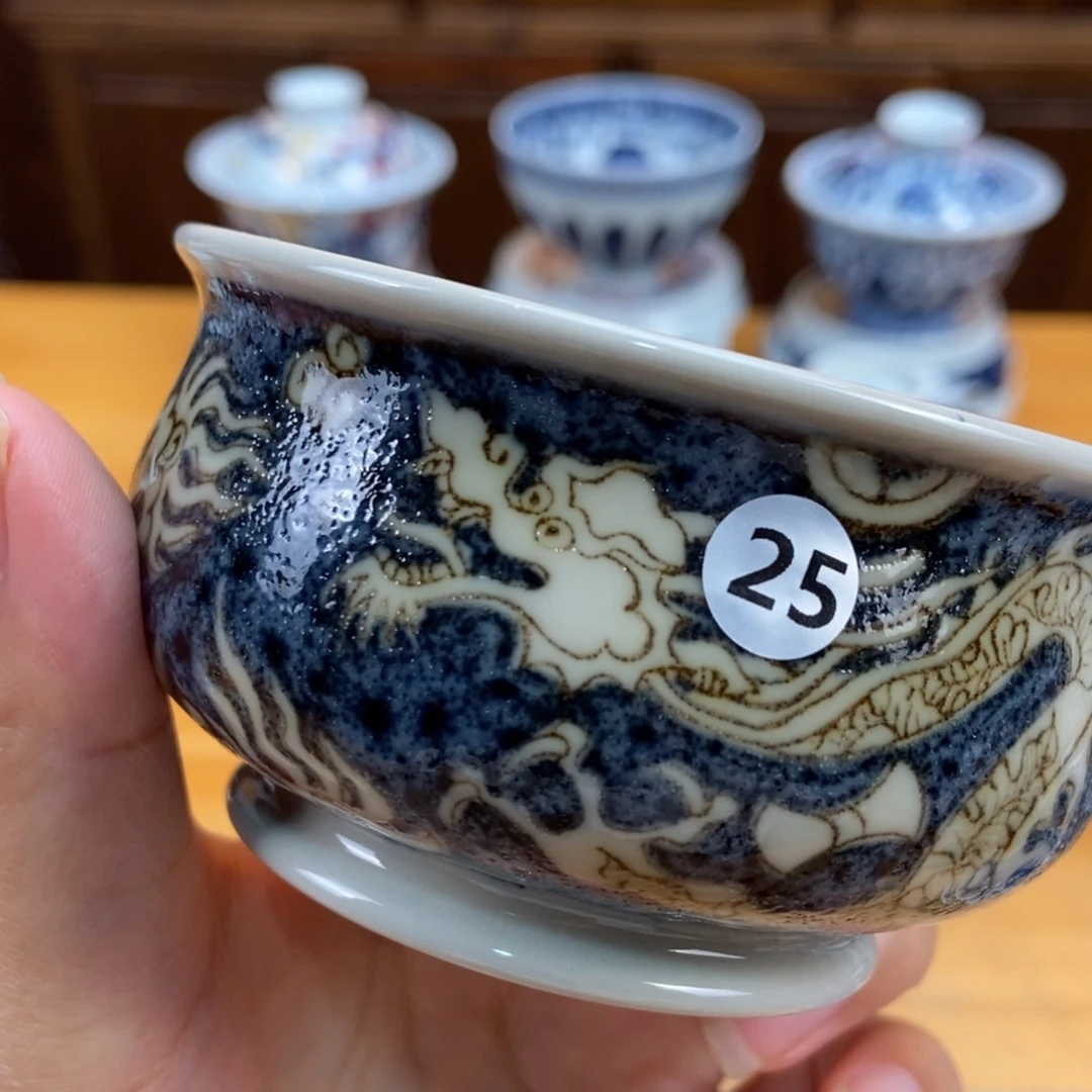 手绘现代茶具非古董