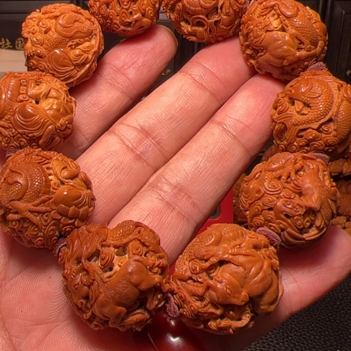 黑***省橄榄核手串万佛朝宗