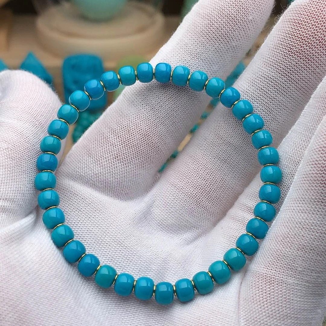 绿松石18K金镶嵌珠宝奇石