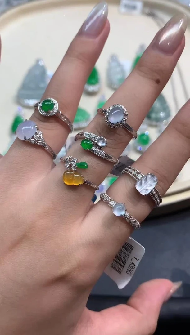 【琪琪臻选】翡翠戒指-18k金-多样性发其一-HN05|CXQ1