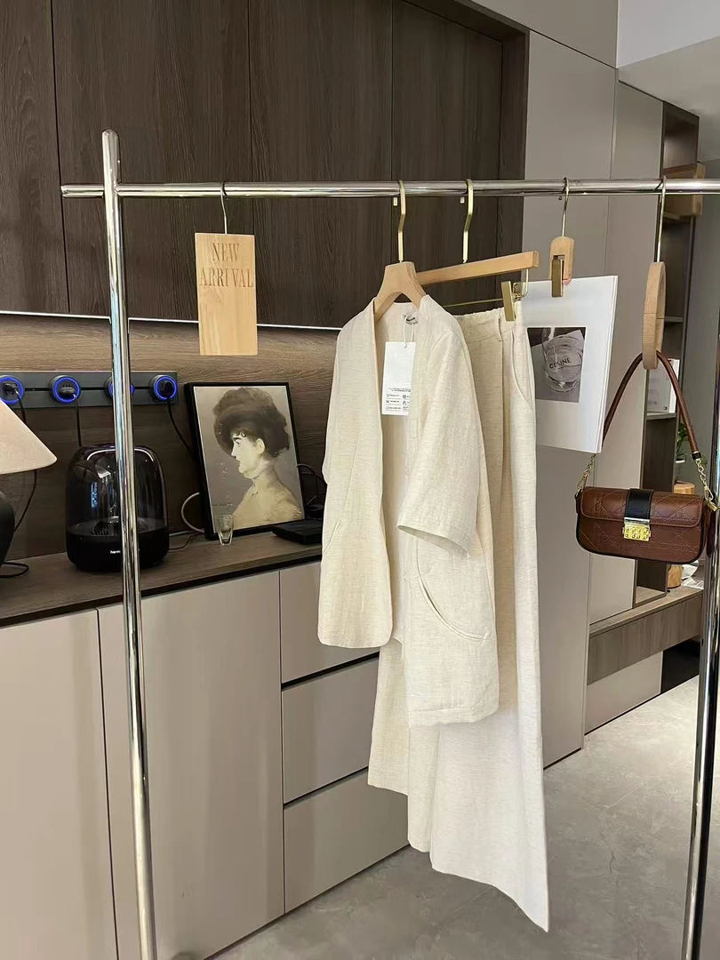 经典款老钱风夏季新款西装百搭休闲