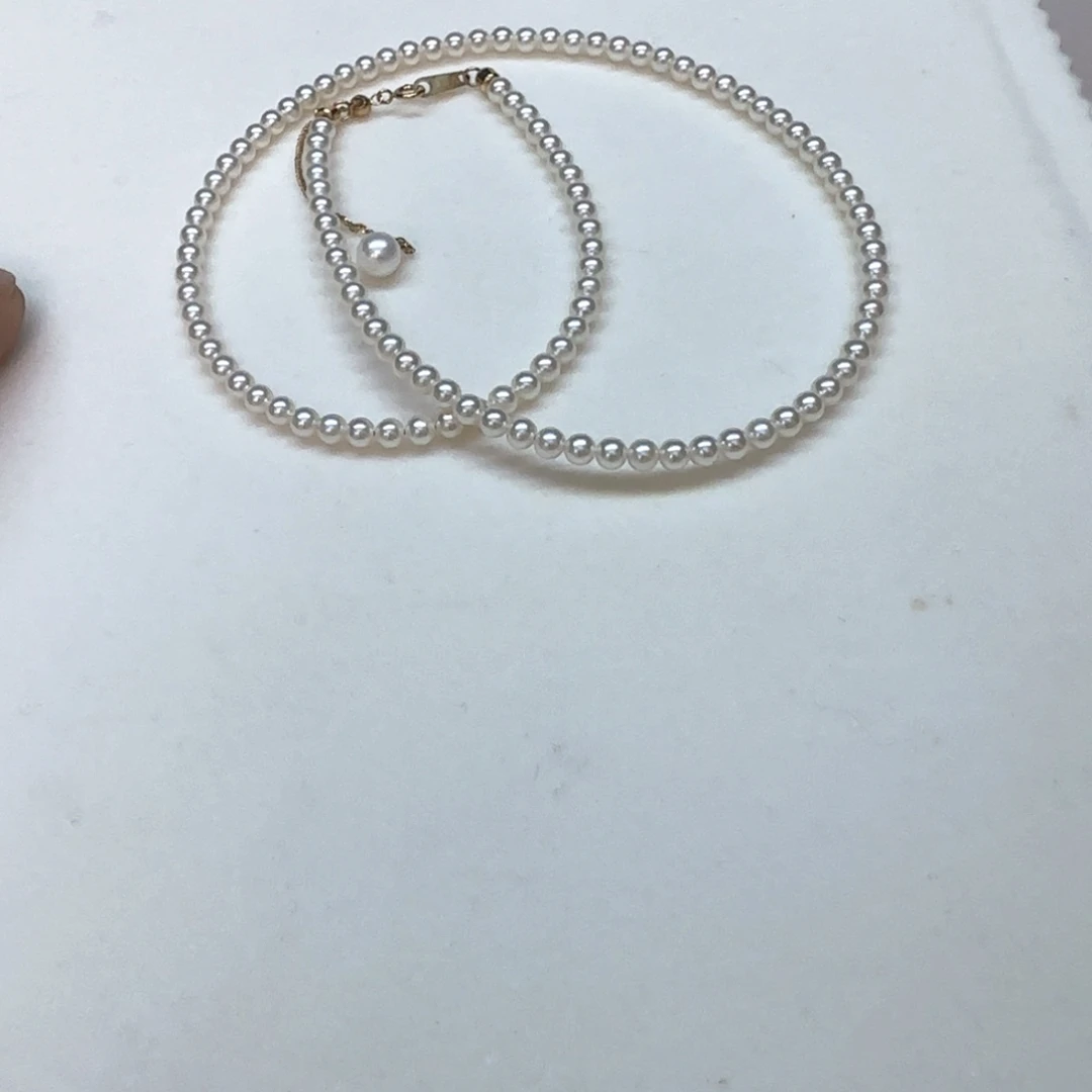 项链18K金镶嵌淡水珍珠