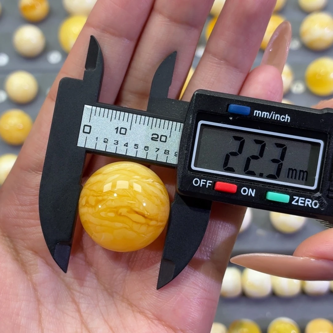 琥珀未镶嵌裸石圆珠