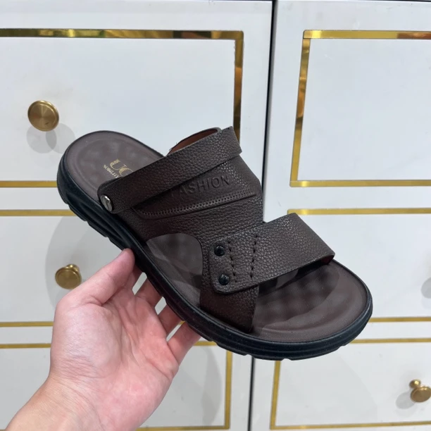 【铼】休闲风防滑外穿耐磨时尚户外沙滩鞋休闲一脚蹬图腾02606