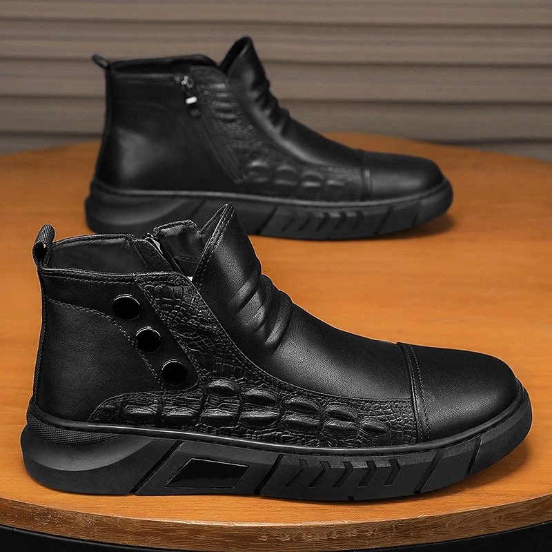 欧伦啄木鸟EUROTUCANO男鞋新款潮流百搭休闲马丁靴防滑耐磨高帮鞋