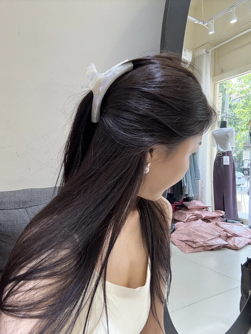 时尚潮流简约法式优雅高品质气质百搭醋酸鲨鱼夹发卡发夹