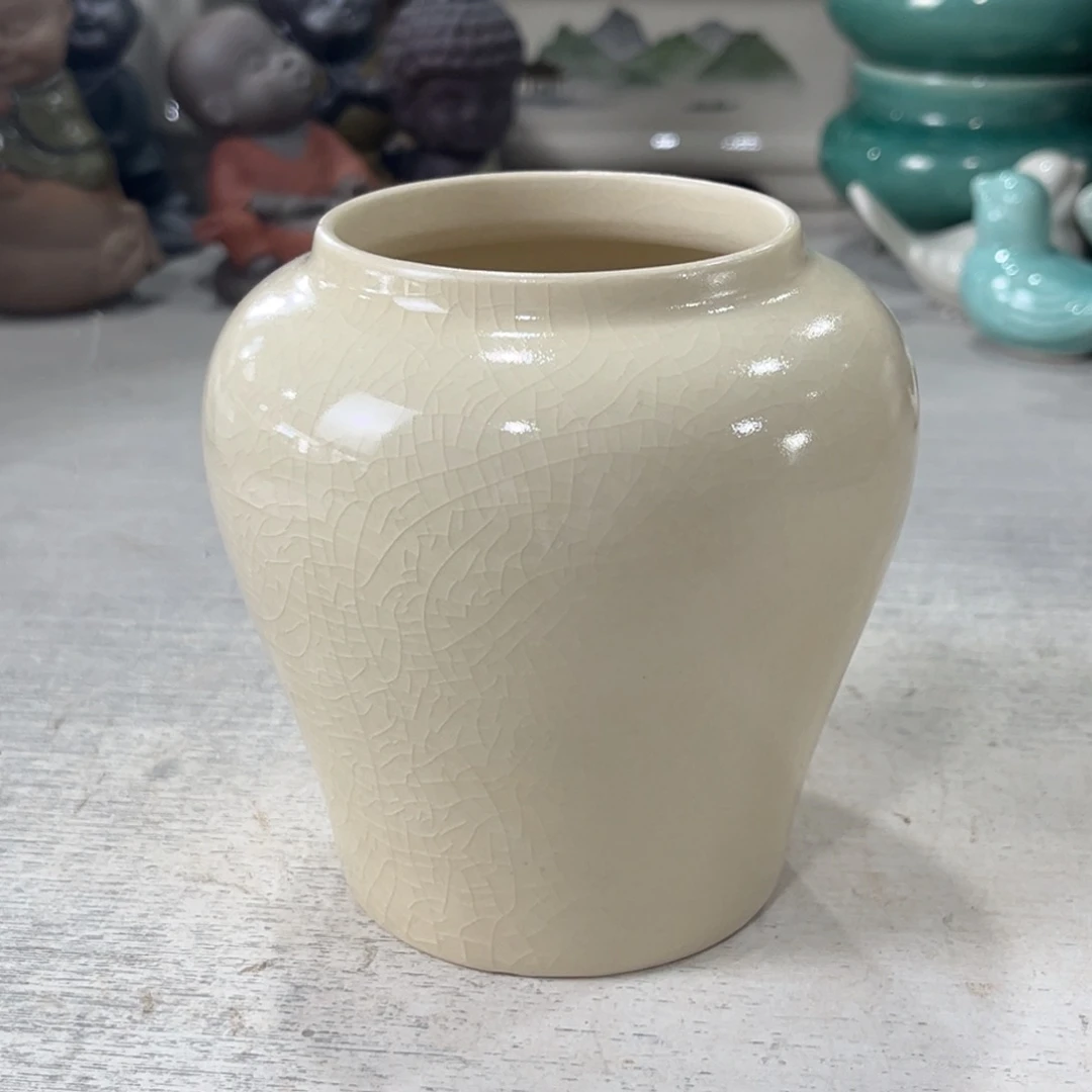 陶瓷绿植多肉微瑕花盆口径6.5*11无孔