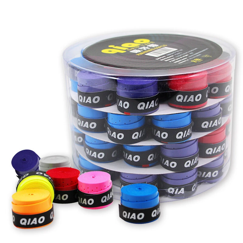 启傲(QIAO)羽毛球手胶防滑粘性吸汗带桶装手胶握把胶60条/筒