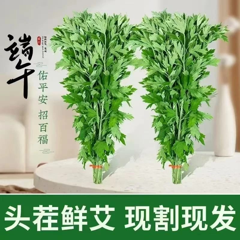 端午节新鲜艾草花束入户门挂饰祈福安康驱蚊节日礼物