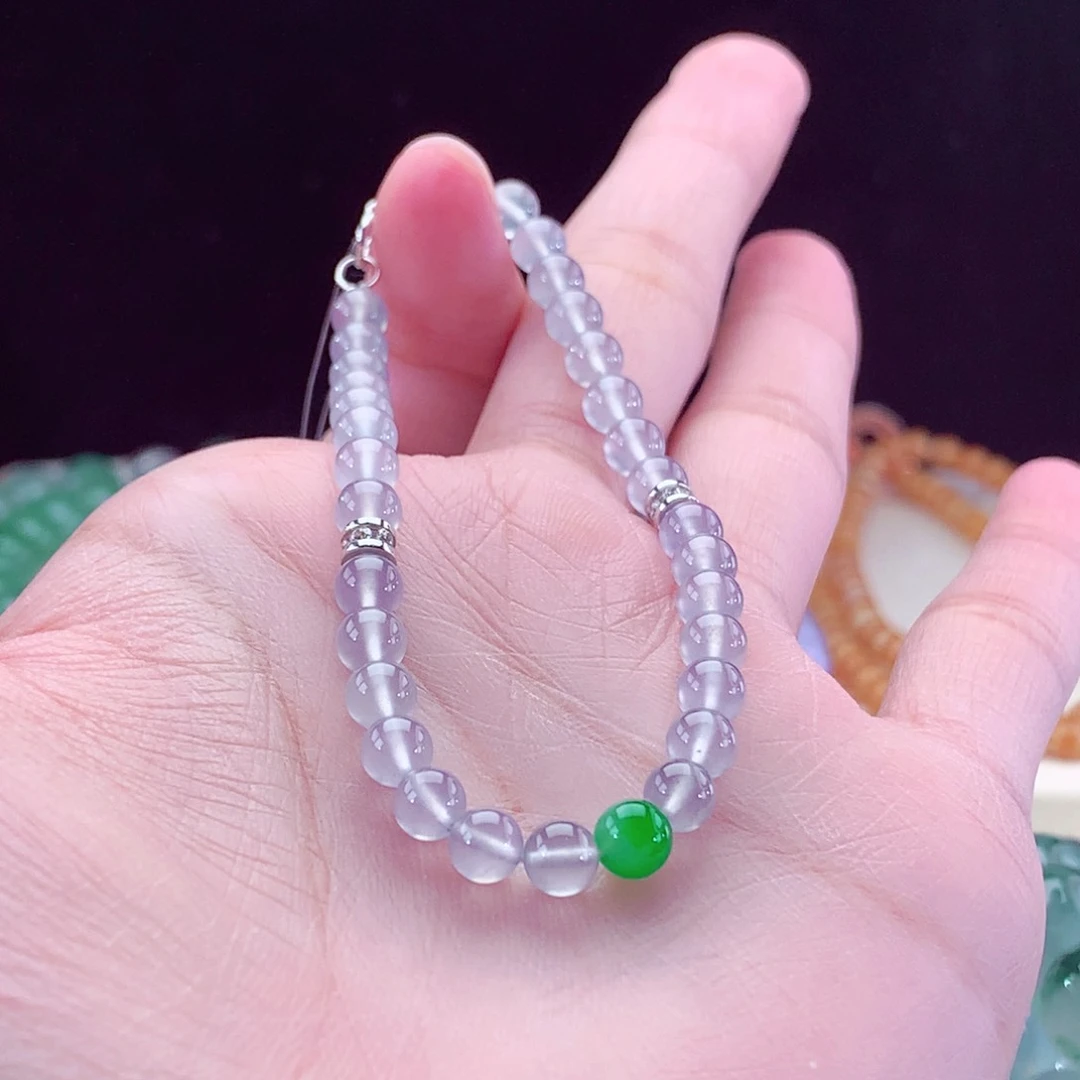 翡翠手链未镶嵌卡5mm
