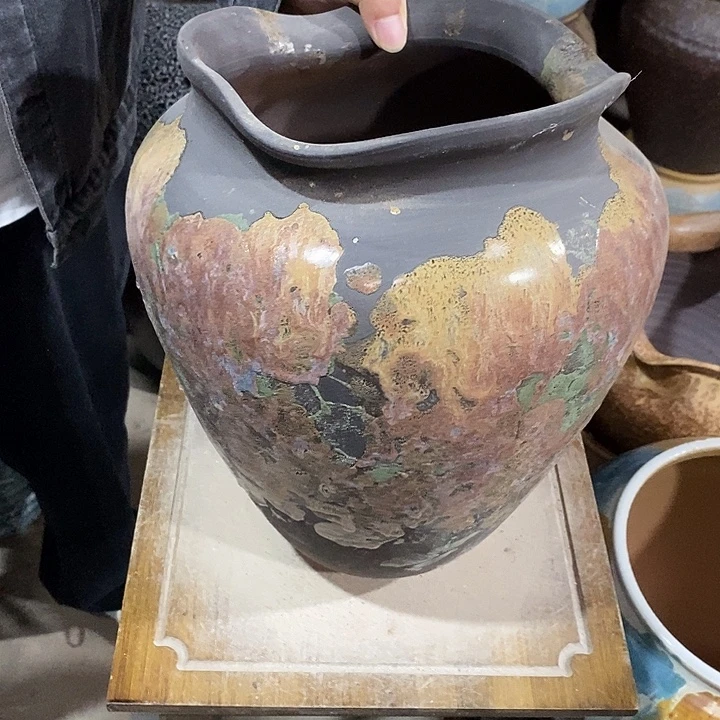 花盆紫砂口21高度30瑕疵………
