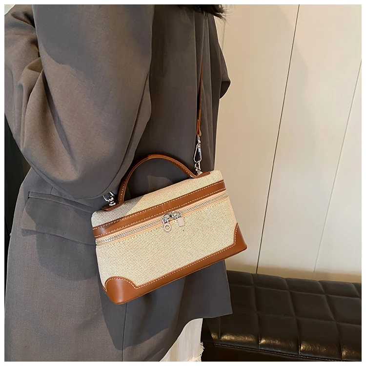 Scarlet Wong斜挎包盒子包腋下包时尚一年四季通用包包气质肩包