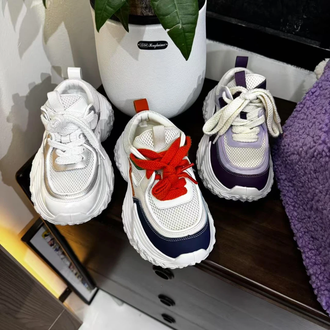 Apr.厚底休闲春夏时尚增高轻便多巴胺百搭小众撞色老爹鞋2503271