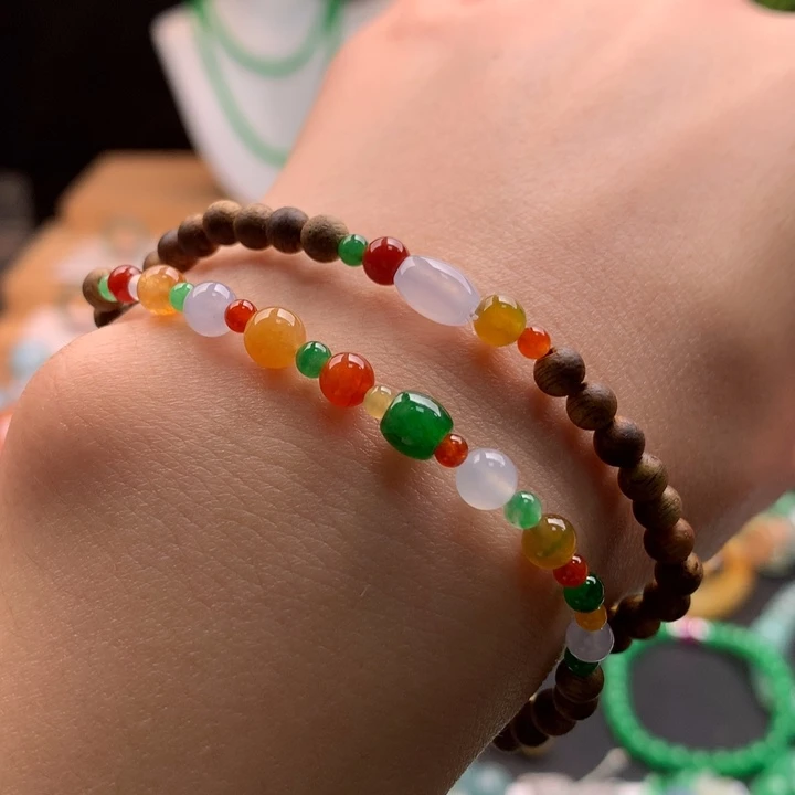 翡翠未镶嵌手串天然缅甸A货翡翠