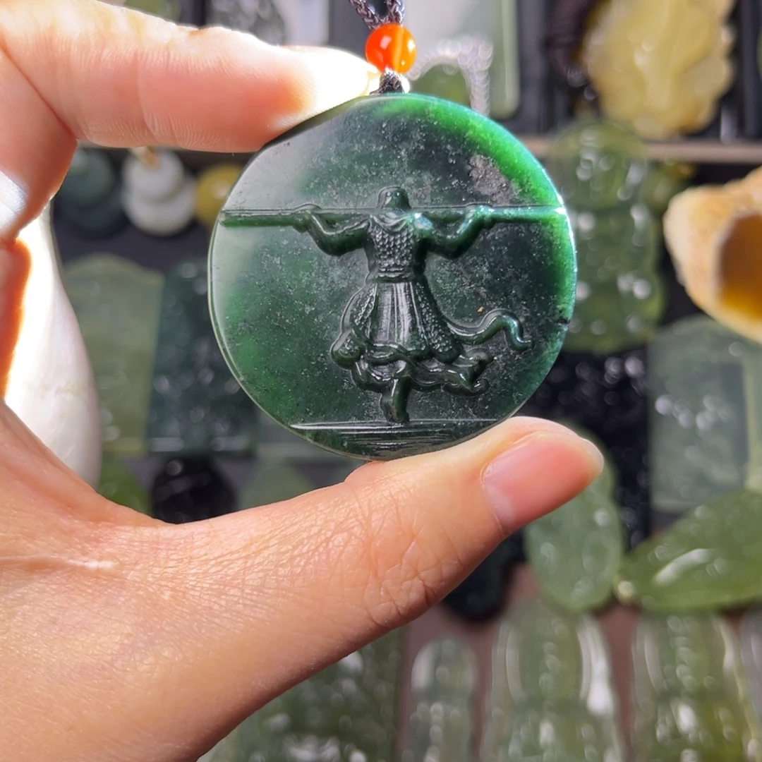 蛇纹石玉未镶嵌吊坠(不含链)
