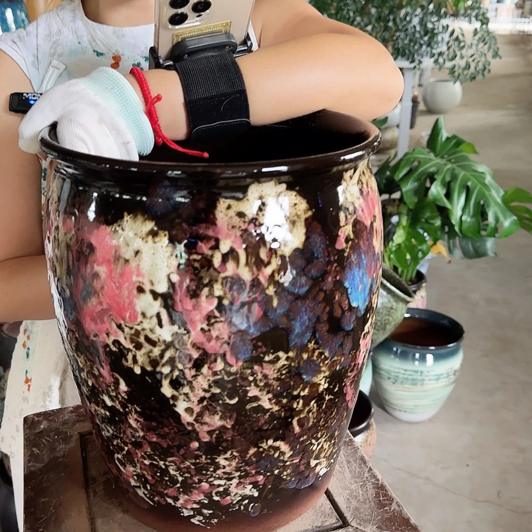 紫砂花盆王嫂花盆0928-147高30口25