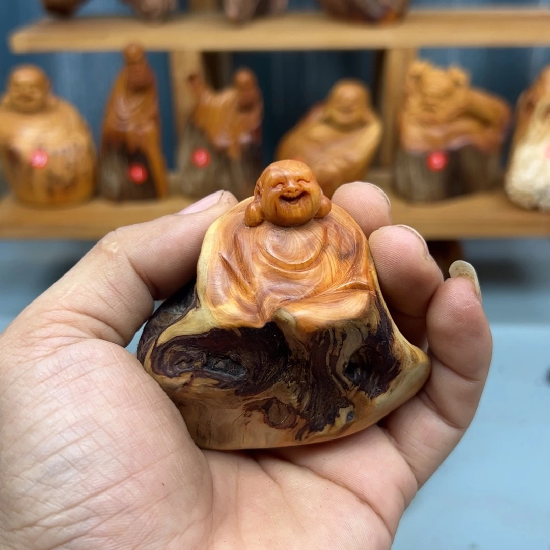 工***剑木崖柏木摆件手把件