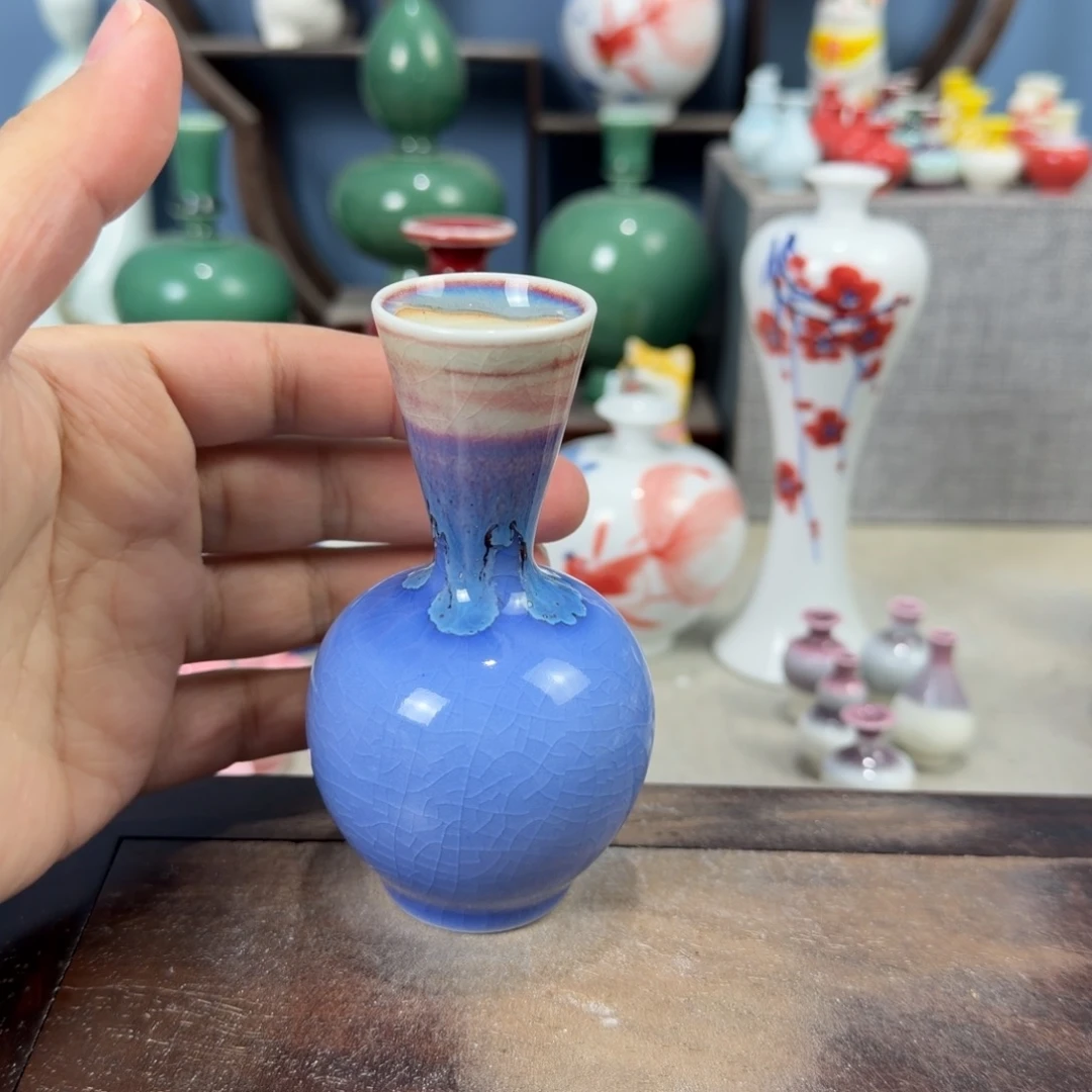 陶瓷手工小花器摆件