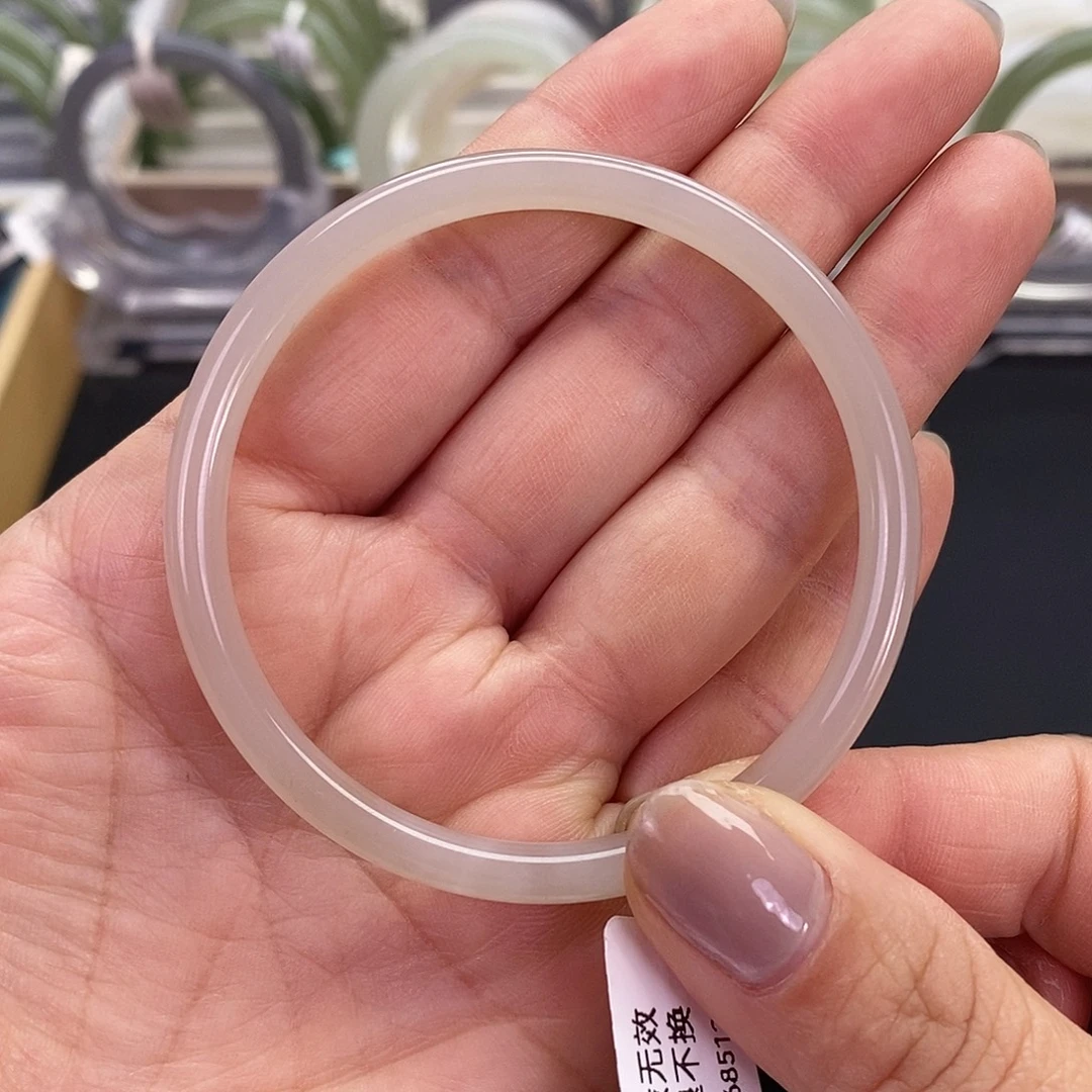 和田玉未镶嵌手镯56.2