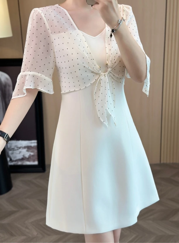 夏季时尚气质假两件连衣裙