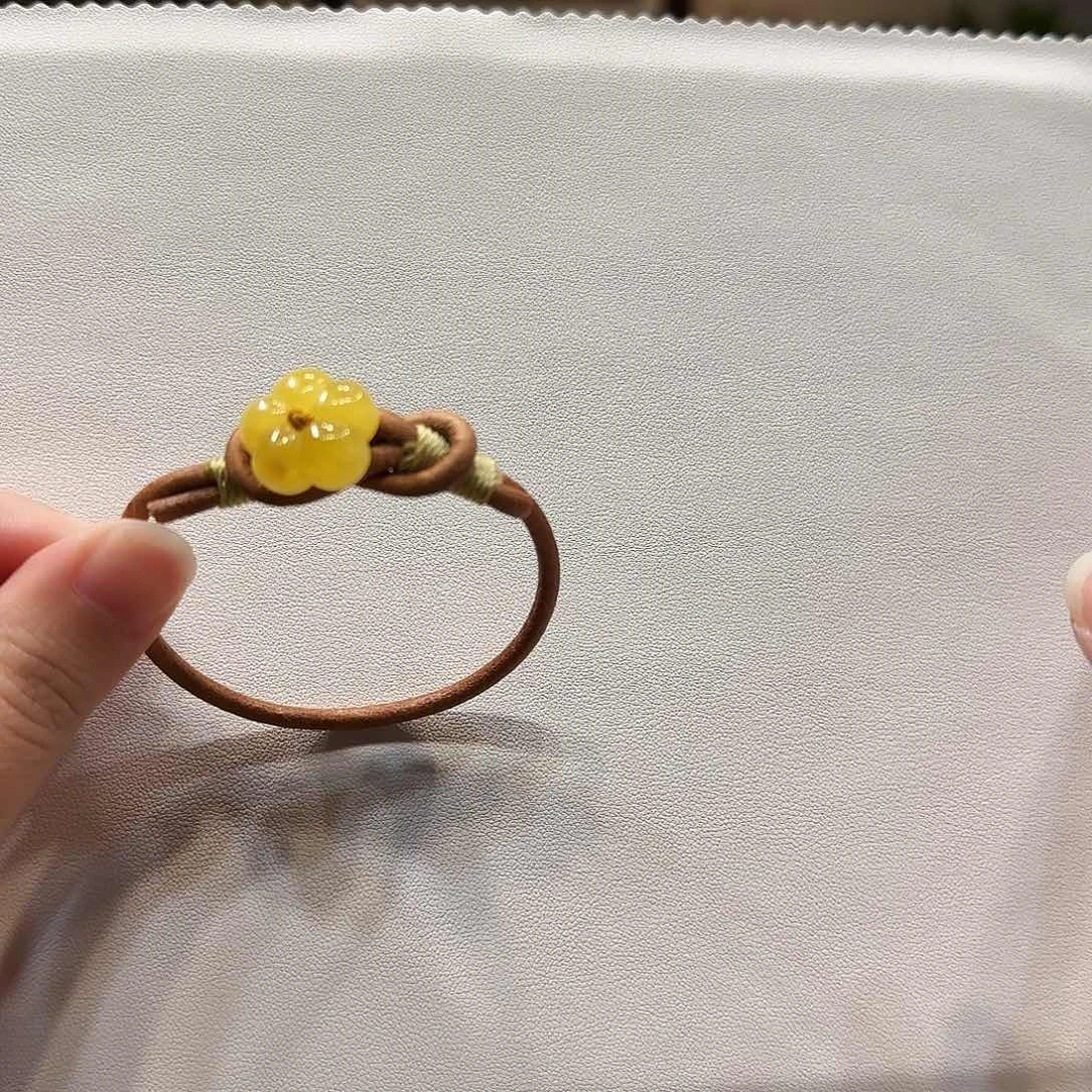 蜜蜡未镶嵌手绳蜜蜡花手绳