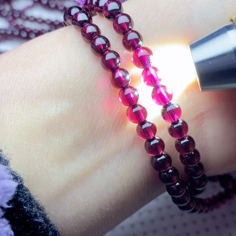 【闪购商品】石榴石手链未镶嵌虾****.5紫牙乌毕业级10a