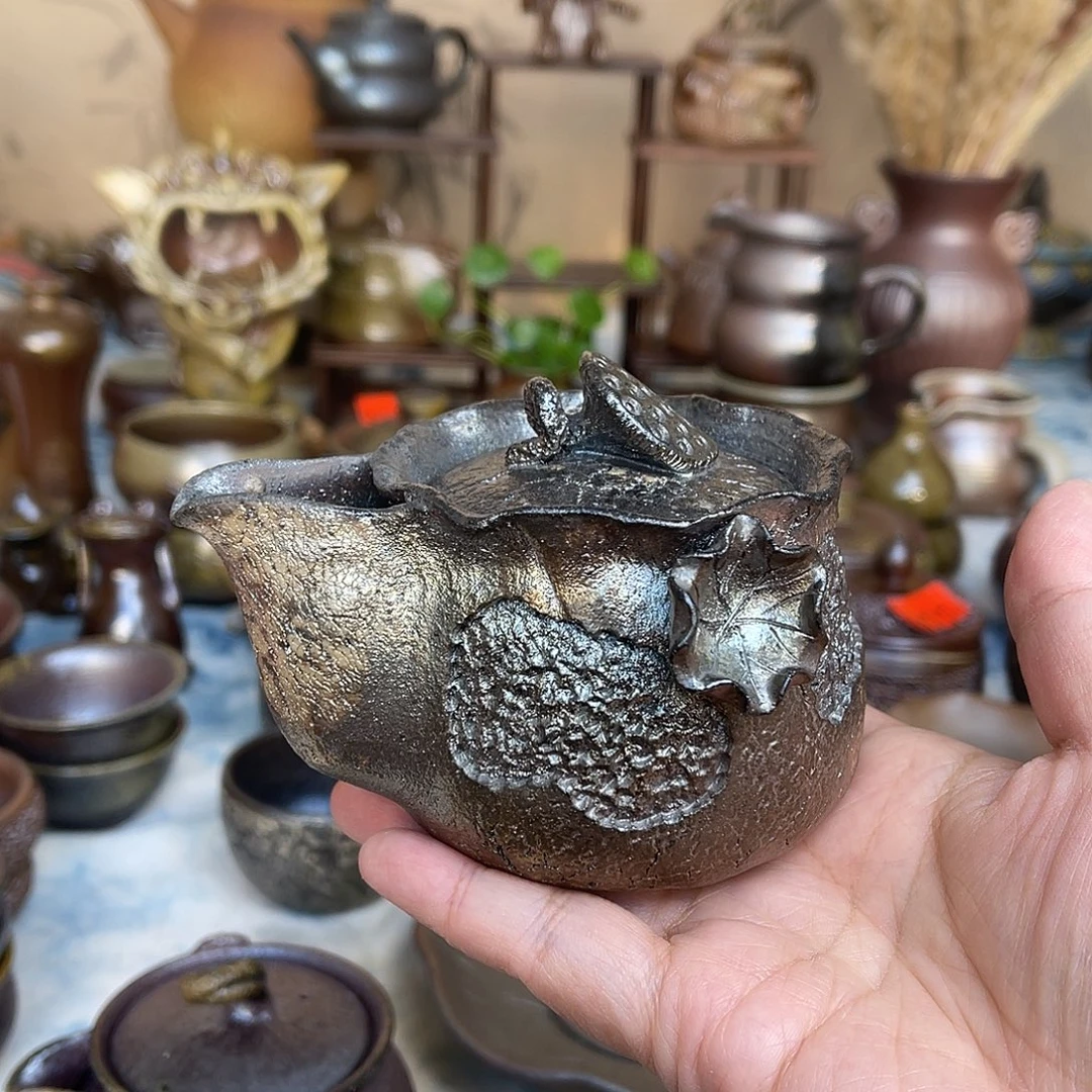 还原烧手捏莲蓬宝瓶