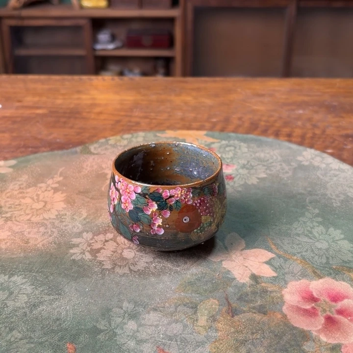 柴烧纯手工手绘陶瓷