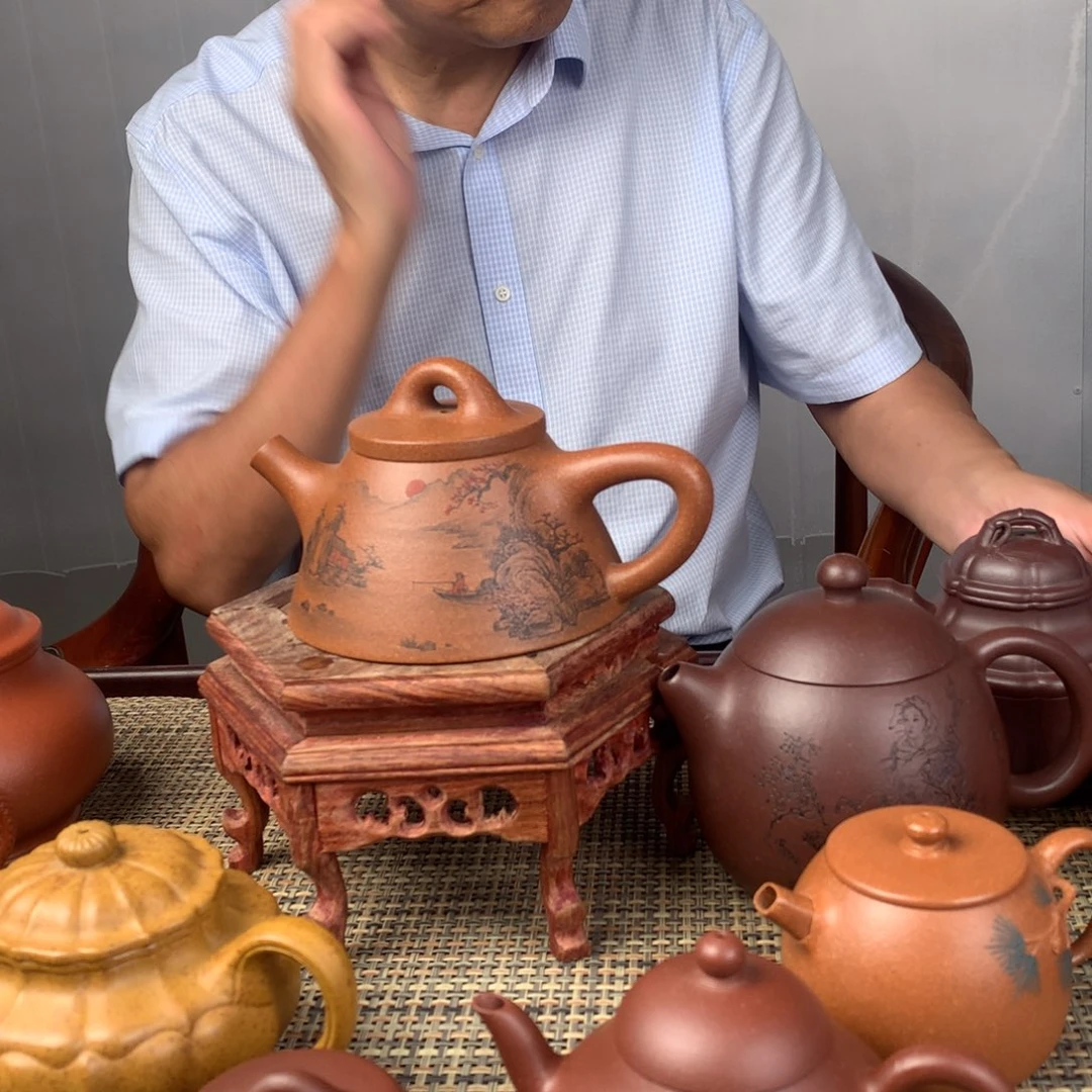 北***影紫砂茶壶宜兴紫砂壶茶壶原矿紫砂壶