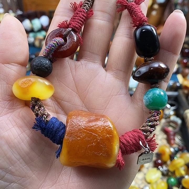 未镶嵌项链蜜蜡项链